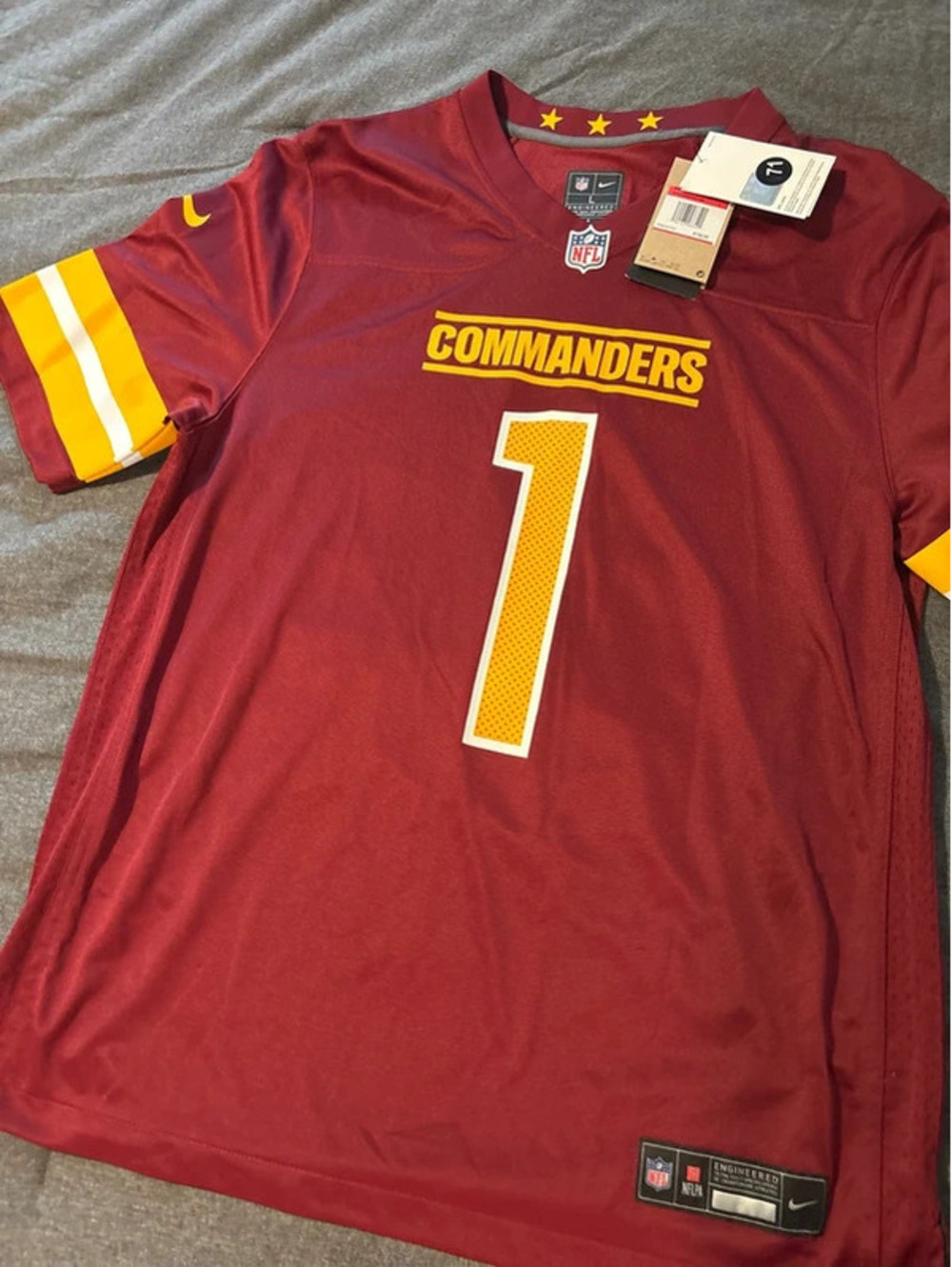 Nike Washington Commanders Deebo Samuel sr #1 Men's L Burgundy NFL Jersey